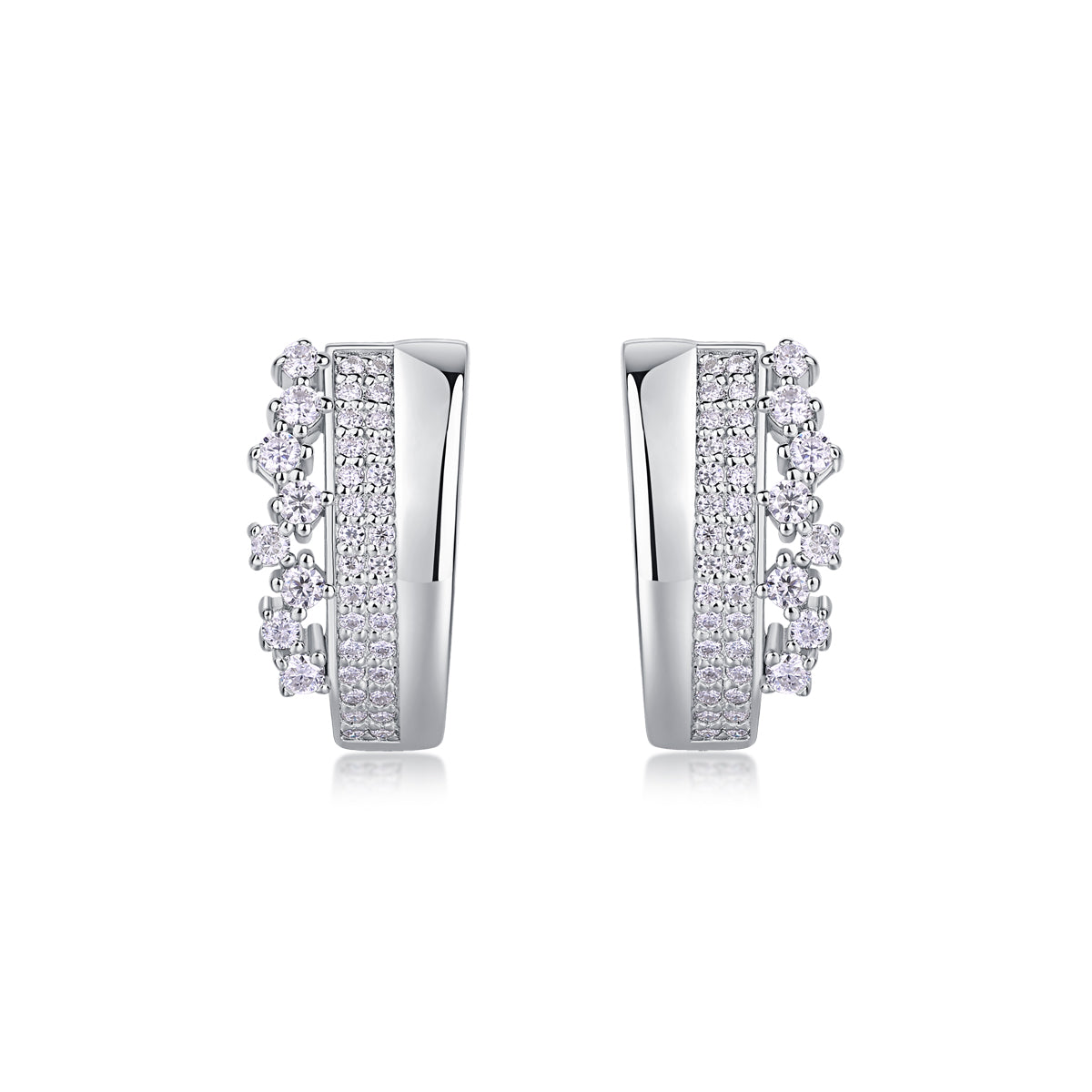 WHITE MOISSANITE DESIGNER EARRINGS