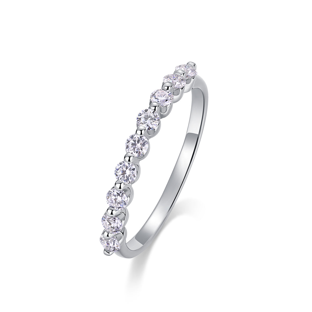 9 Half Karat White Moissanite Band