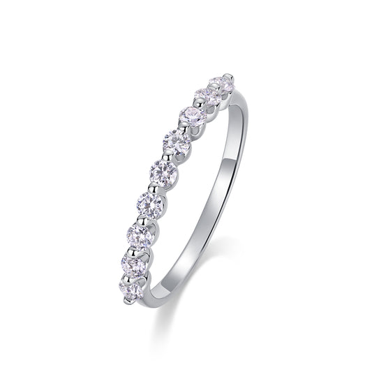 9 Half Karat White Moissanite Band
