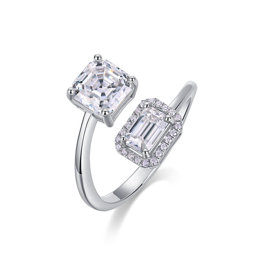 TWO-STONE MOISSANITE FASHION RING