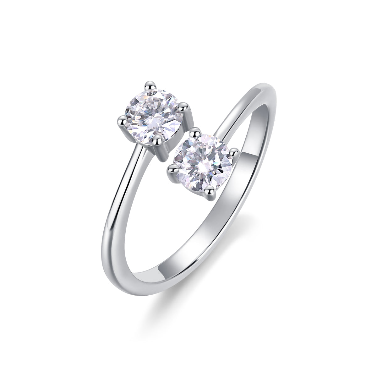 TWO- STONE MOISSANITE RINGS