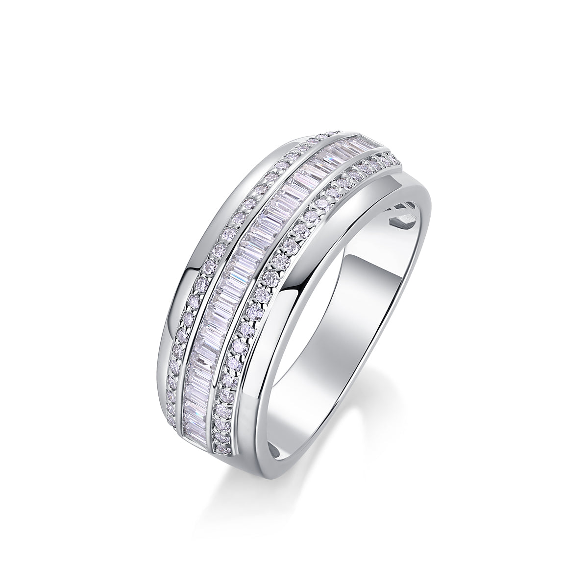 WIDE MOISSANITE BAND