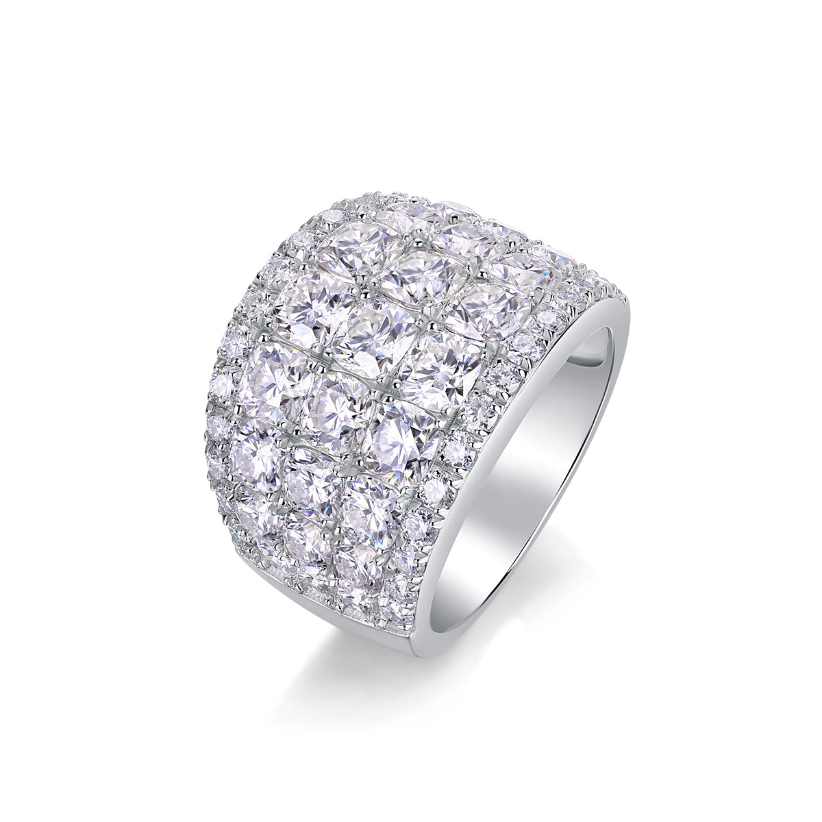 WIDE MOISSANITE STATEMENT RING