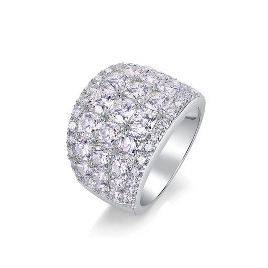 WIDE MOISSANITE STATEMENT RING
