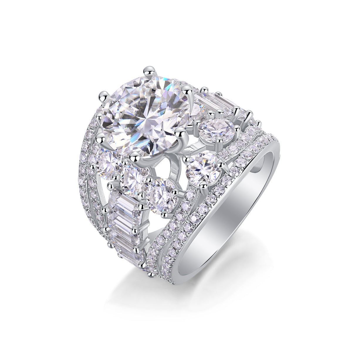 LARGE MOISSANITE STATEMENT RING