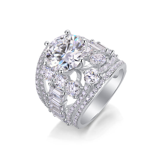 LARGE MOISSANITE STATEMENT RING