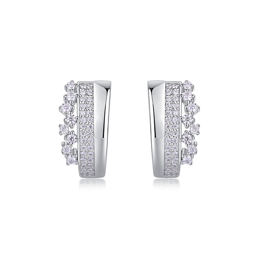 WHITE MOISSANITE DESIGNER EARRINGS