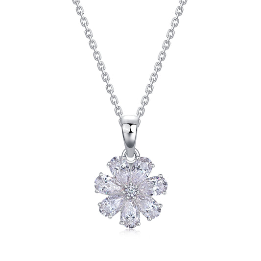 WHITE MOISSANITE FLOWER