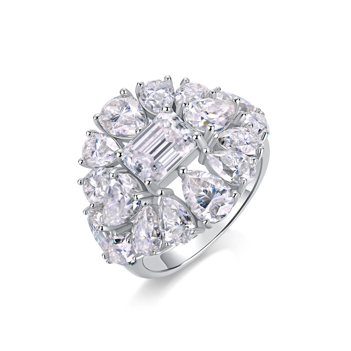 LARGE MOISSANITE STATEMENT RING