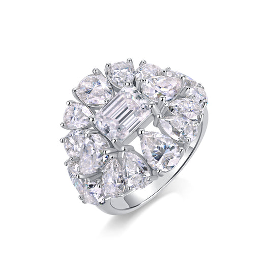 LARGE MOISSANITE STATEMENT RING