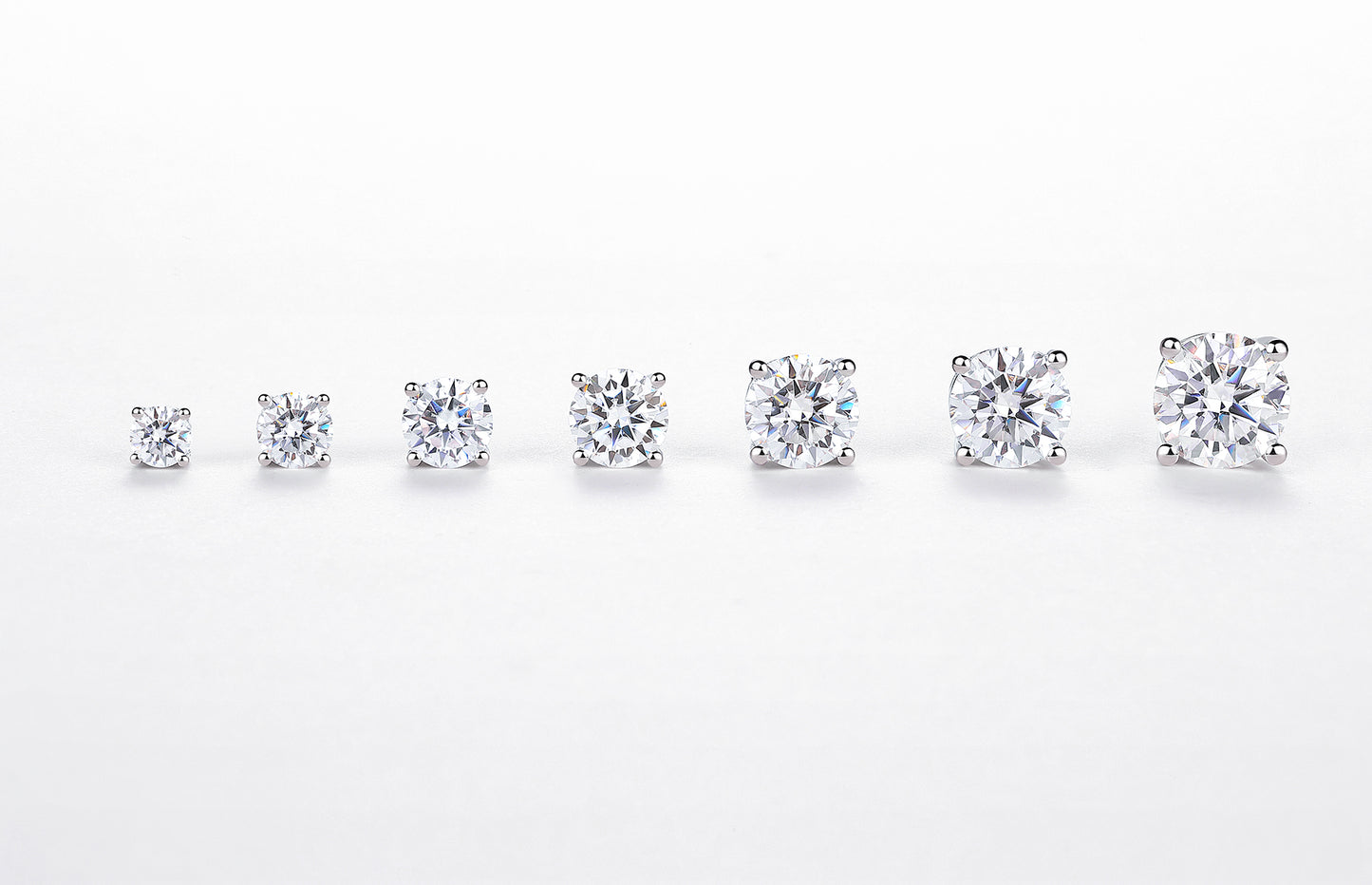 PLAIN MOISSANITE EARRINGS FOR EVERYDAY